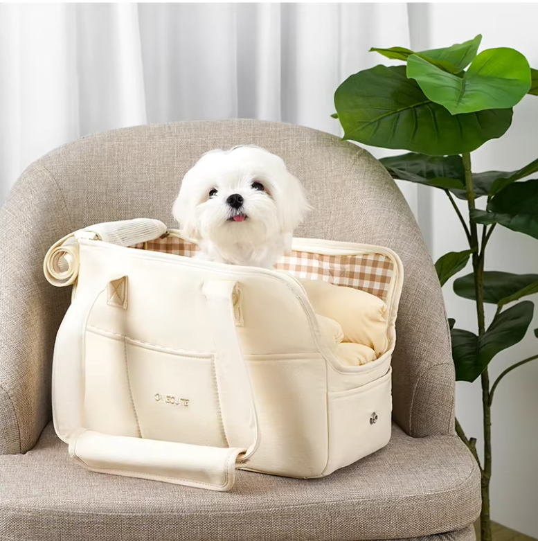 sac-bandouliere-transport-chien-beige